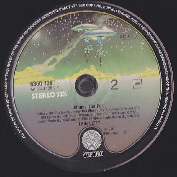 Thin Lizzy : Johnny The Fox (LP, Album, RE)