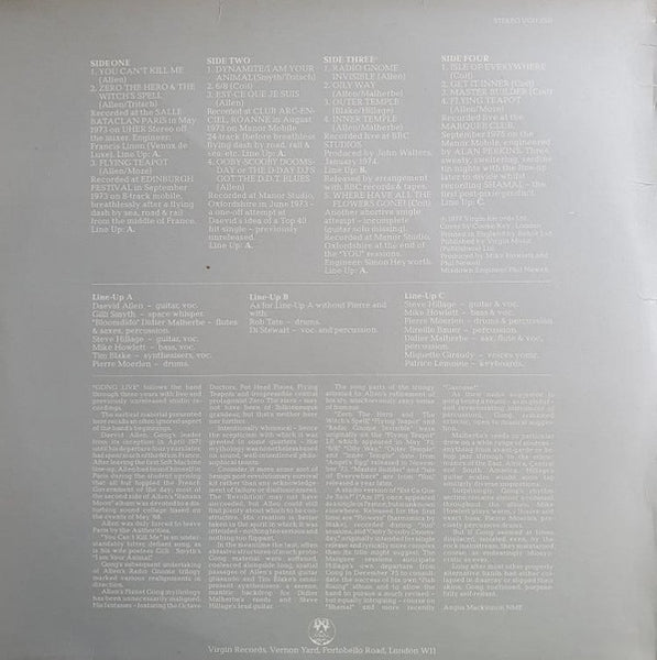 Gong : Live Etc. (2xLP, Album, Die)