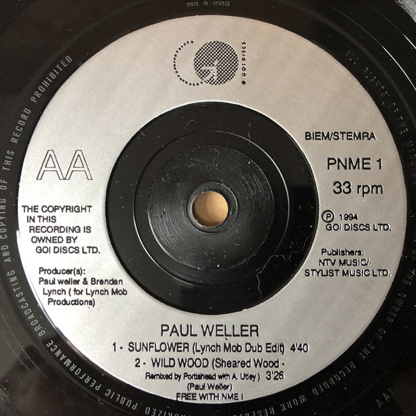 Paul Weller : Shadow Of The Sun (Live At Wolverhampton) (7", Single, DFI)