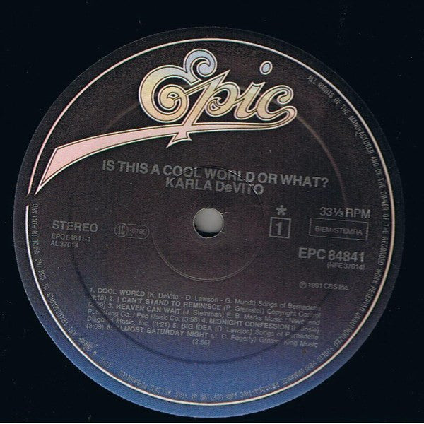 Karla DeVito : Is This A Cool World Or What? (LP, Album)