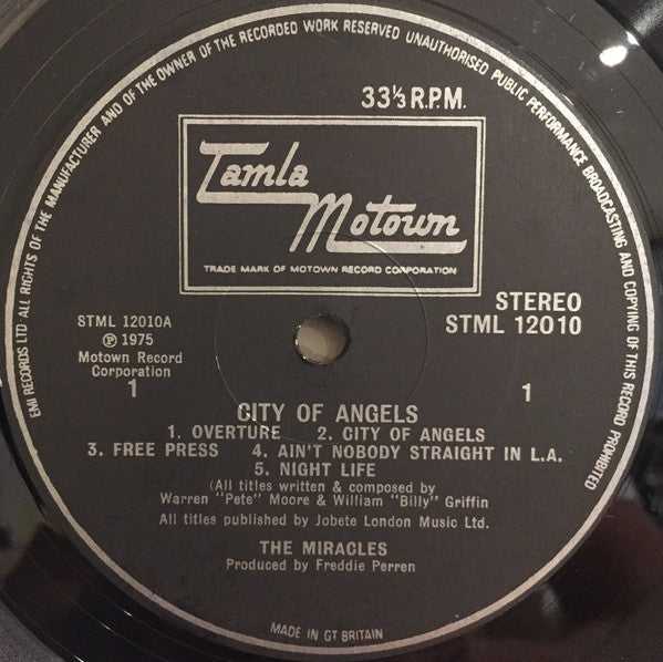 The Miracles : City Of Angels (LP, Album)