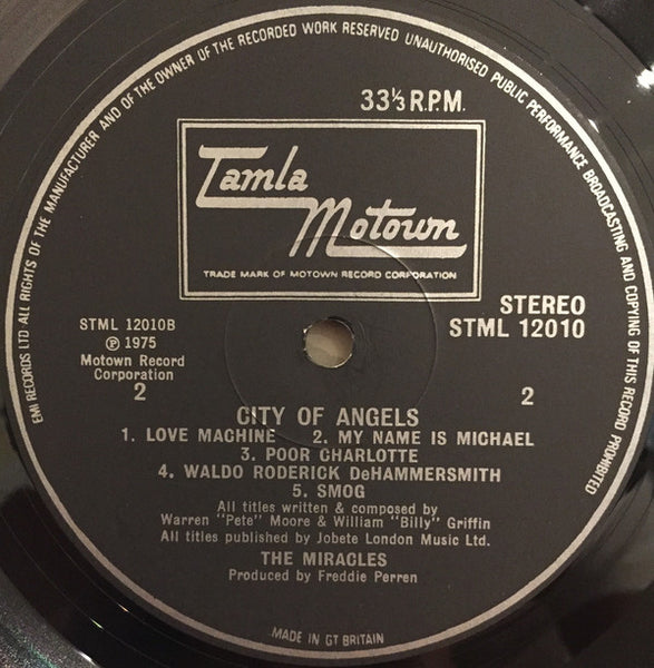 The Miracles : City Of Angels (LP, Album)