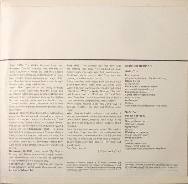 The Walker Brothers : The Walker Brothers Story (2xLP, Comp)