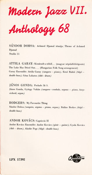 Various : Modern Jazz VII. – Anthology 68 (LP, Album)