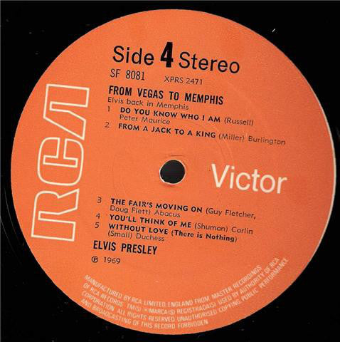 Elvis Presley : From Memphis To Vegas / From Vegas To Memphis (2xLP, Comp, Ora)