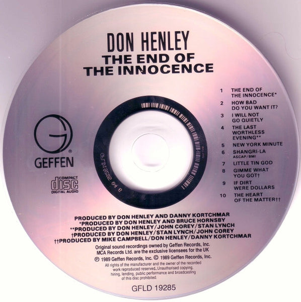 Don Henley : The End Of The Innocence (CD, Album, RE)