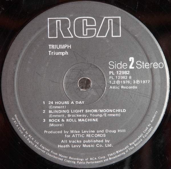 Triumph (2) : Triumph (LP, Album, Comp)
