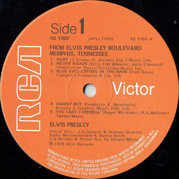 Elvis Presley : From Elvis Presley Boulevard, Memphis, Tennessee (LP, Album)
