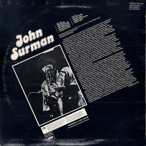 John Surman : John Surman (LP, Album, RE)