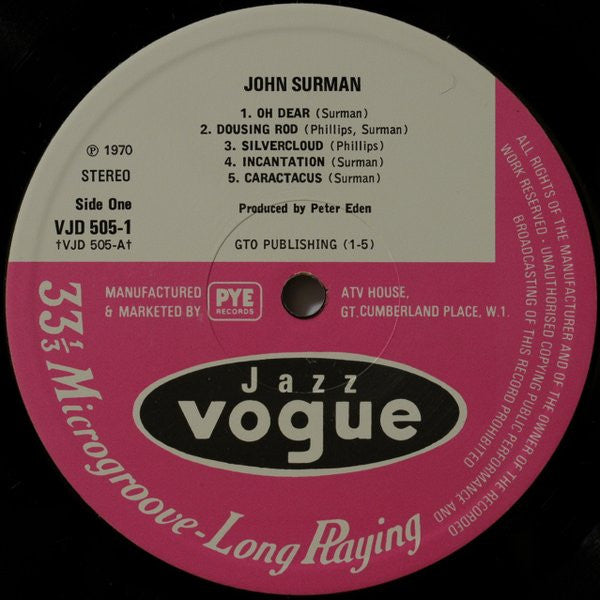 John Surman : John Surman (LP, Album, RE)