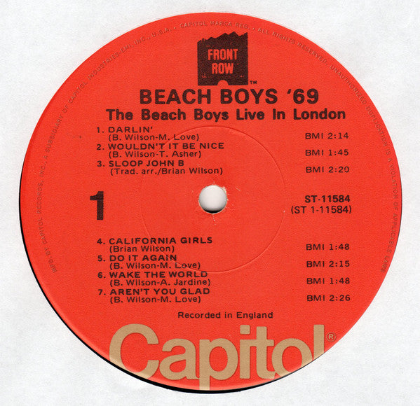 The Beach Boys : Beach Boys '69: The Beach Boys Live In London (LP, Album, RE, Jac)