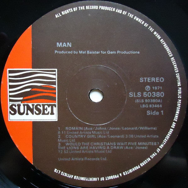 Man : Man 1970 (LP, Album, RE)