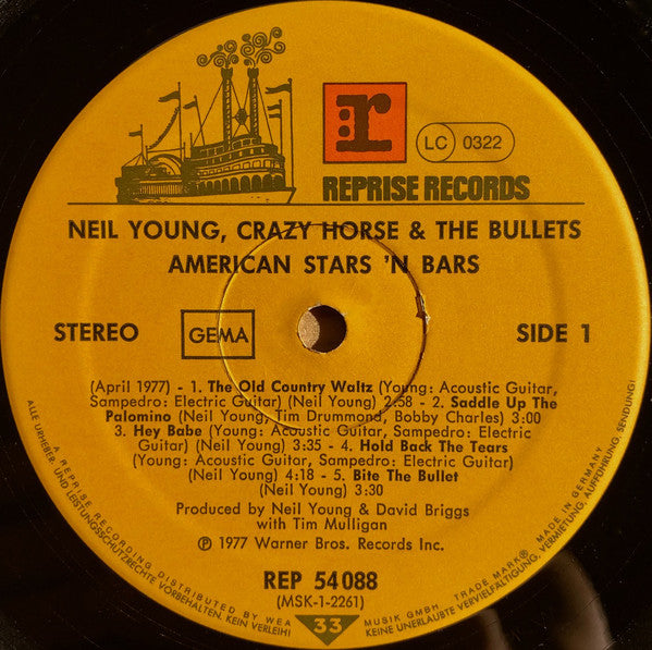 Neil Young : American Stars 'N Bars (LP, Album, "Di)