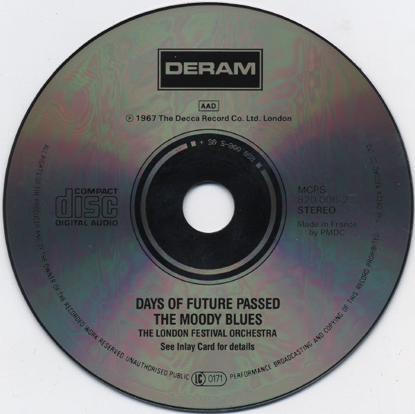 The Moody Blues With The London Festival Orchestra Conducted By Peter Knight (5) : Days Of Future Passed (CD, Album, RE, RP)
