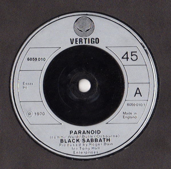 Black Sabbath : Paranoid (7", RE)