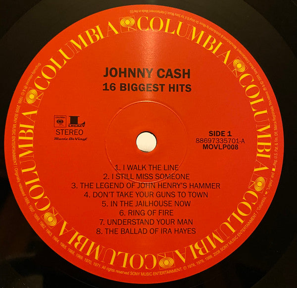 Johnny Cash : 16 Biggest Hits (LP, Comp, RP, 180)