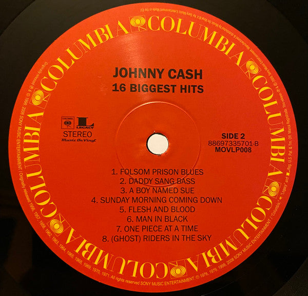Johnny Cash : 16 Biggest Hits (LP, Comp, RP, 180)