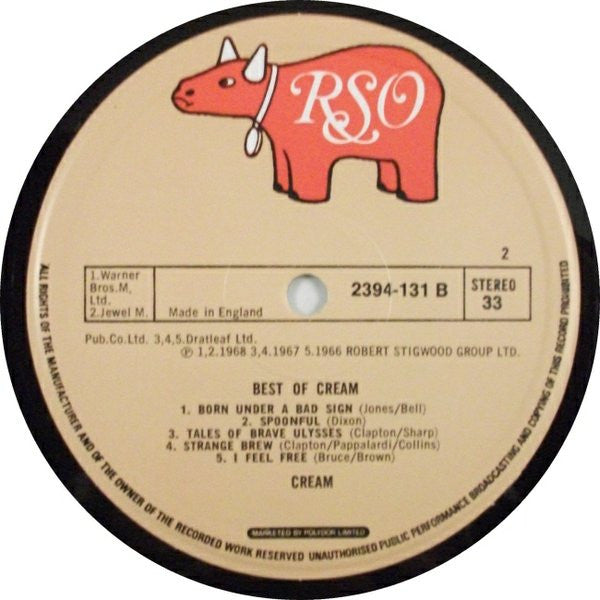 Cream (2) : Best Of Cream (LP, Comp, RE)