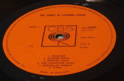 Leonard Cohen : Songs Of Leonard Cohen (LP, Album, Mono)