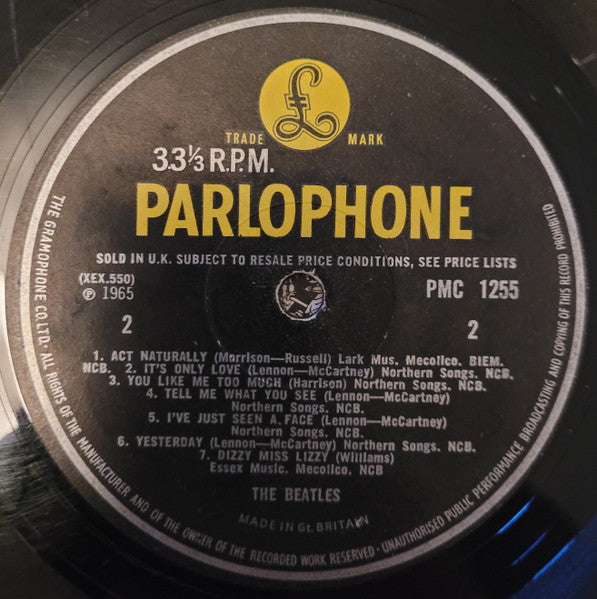 The Beatles : Help! (LP, Album, Mono, No )