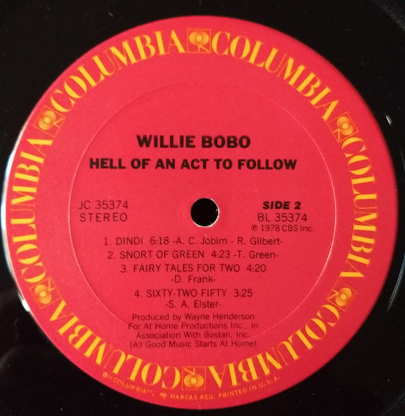 Willie Bobo : Hell Of An Act To Follow (LP, Album, Pit)