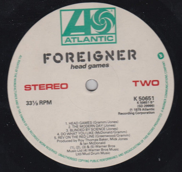 Foreigner : Head Games (LP, Album)