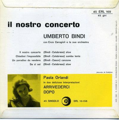 Umberto Bindi : Il Nostro Concerto (7", EP)