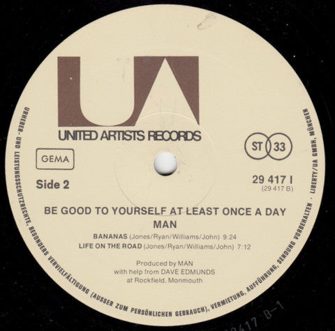 Man : Be Good To Yourself At Least Once A Day (LP, Album, Gat)