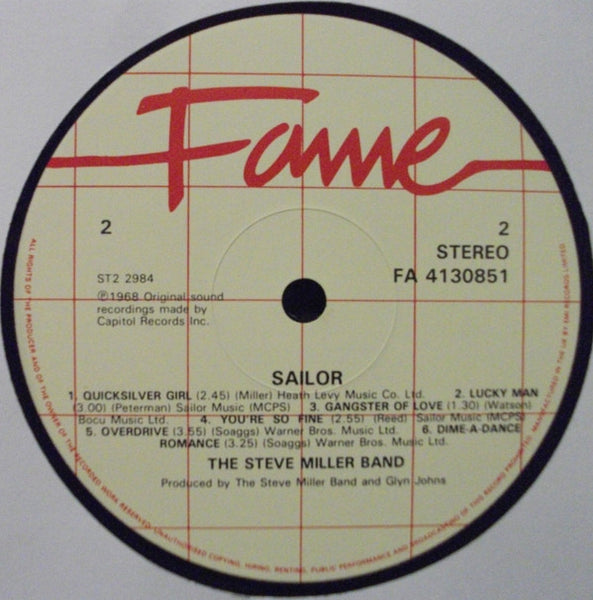 The Steve Miller Band* : Sailor (LP, Album, RE)