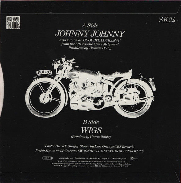 Prefab Sprout : Johnny Johnny (7", Single, Glo)