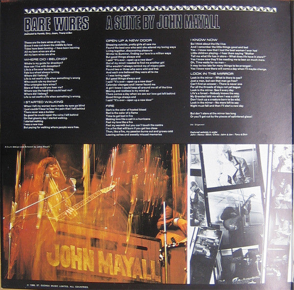 John Mayall & The Bluesbreakers : Bare Wires (LP, Album, RE, Gat)
