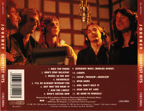Journey : Greatest Hits (CD, Comp, RE, RM)