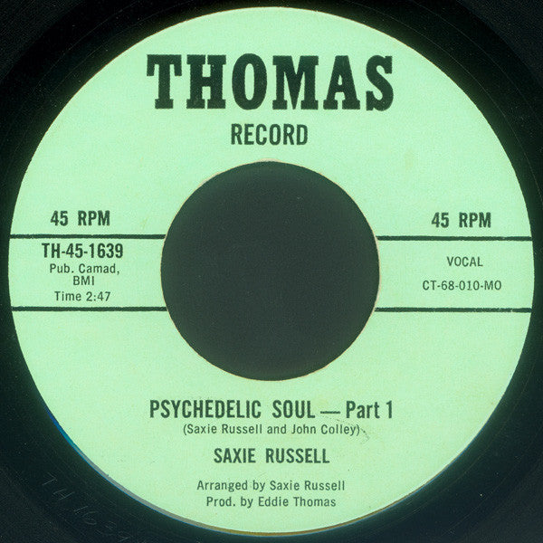 Saxie Russell : Psychedelic Soul (7", RE, Unofficial)