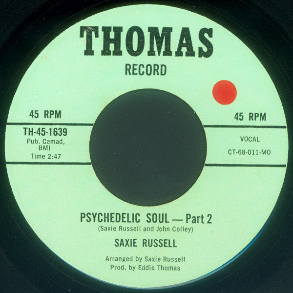 Saxie Russell : Psychedelic Soul (7", RE, Unofficial)