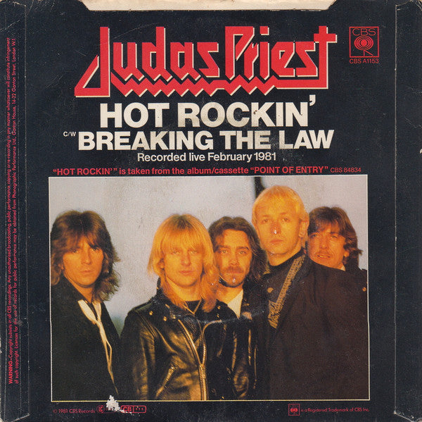 Judas Priest : Hot Rockin' (7", Single, Pap)