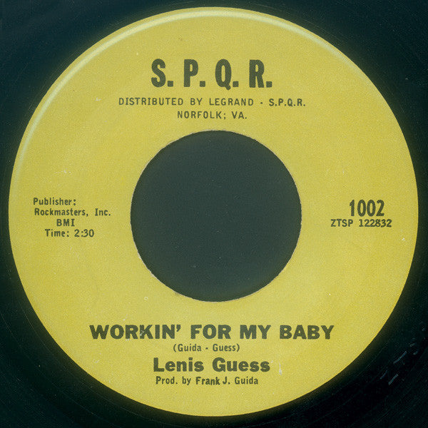 Lenis Guess : Workin' For My Baby / Just Ask Me (7", Unofficial)