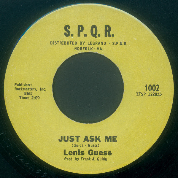 Lenis Guess : Workin' For My Baby / Just Ask Me (7", Unofficial)