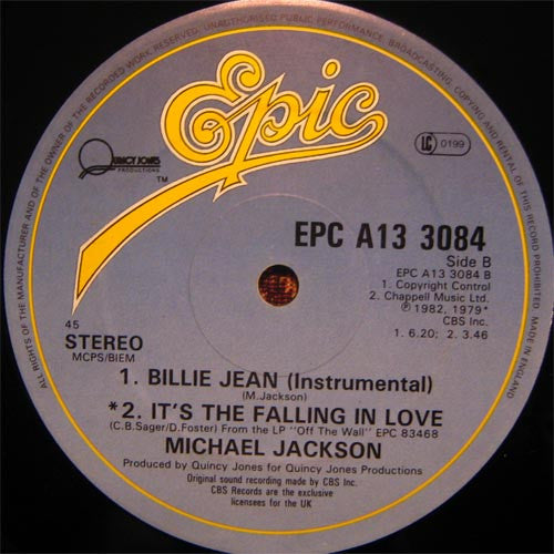 Michael Jackson : Billie Jean (12", Single)