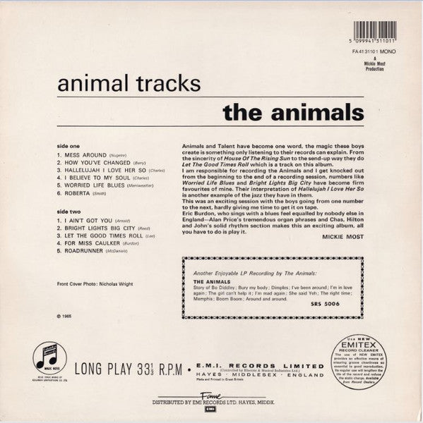 The Animals : Animal Tracks (LP, Album, Mono, RE)