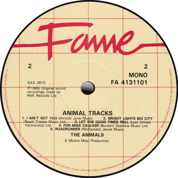 The Animals : Animal Tracks (LP, Album, Mono, RE)