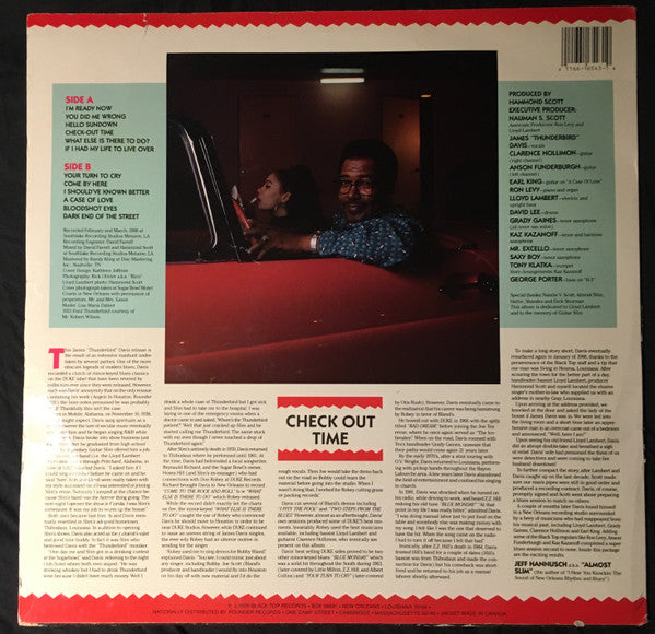 James "Thunderbird" Davis And The Black Top All-Stars : Check Out Time (LP)
