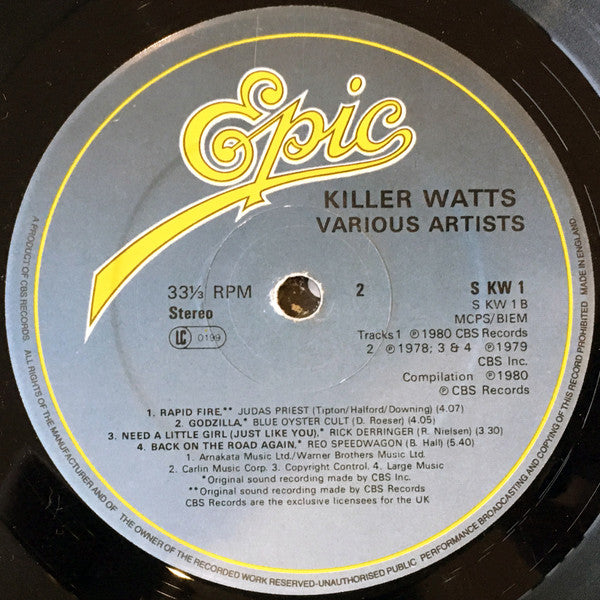 Various : Killer Watts (2xLP, Album, Comp)