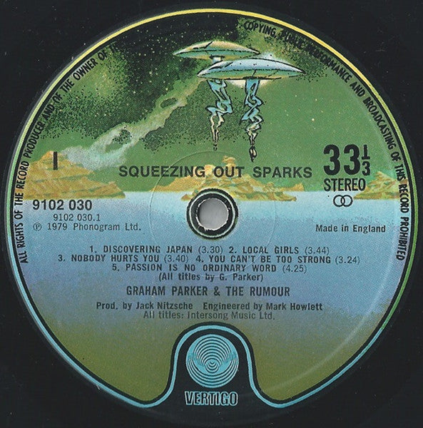 Graham Parker & The Rumour* : Squeezing Out Sparks (LP, Album)