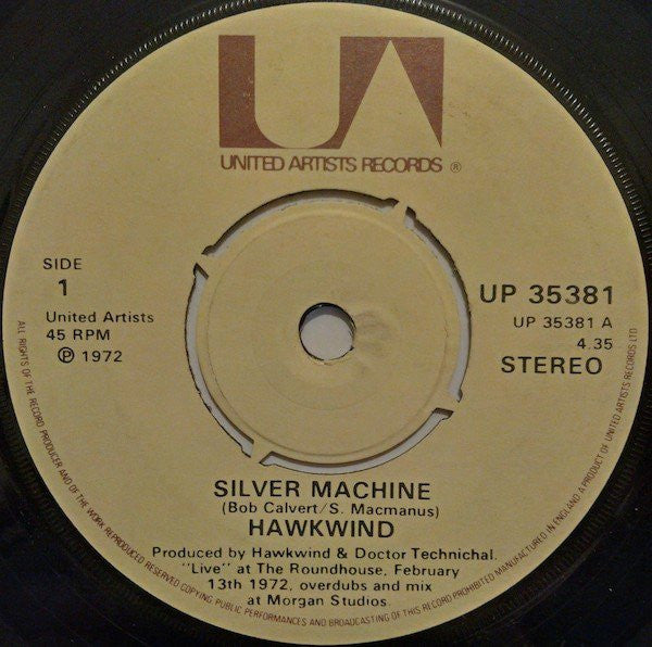 Hawkwind : Silver Machine / Seven By Seven (7", Single, RE)