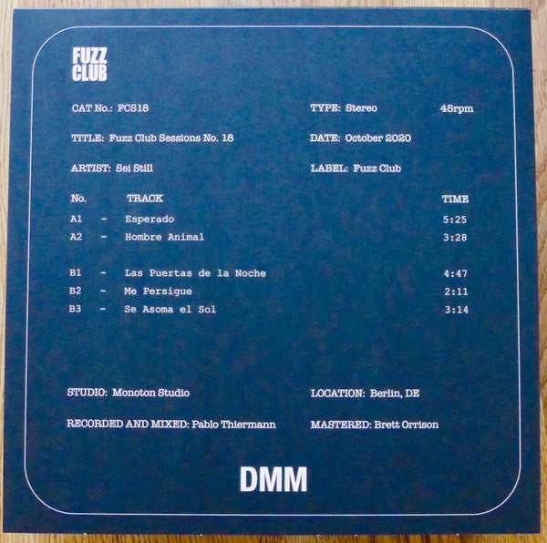 Sei Still : Fuzz Club Sessions No. 18 (12", Whi)