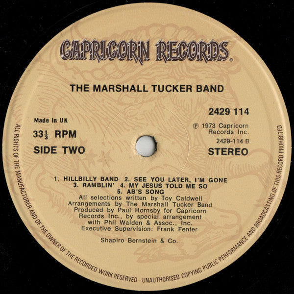 The Marshall Tucker Band : The Marshall Tucker Band (LP, Album, RE, Gat)