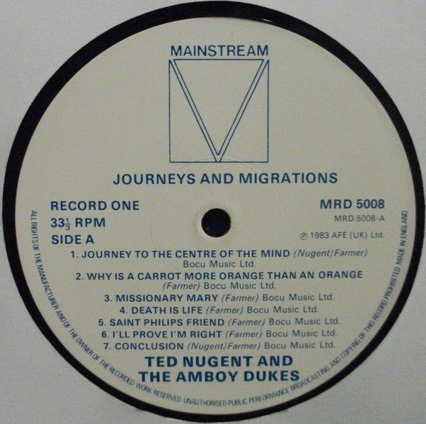 The Amboy Dukes : Journeys And Migrations (2xLP, Comp)