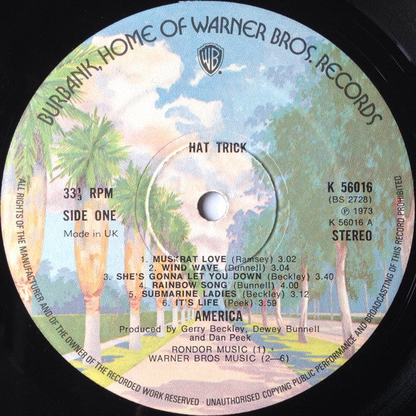 America (2) : Hat Trick (LP, Album)