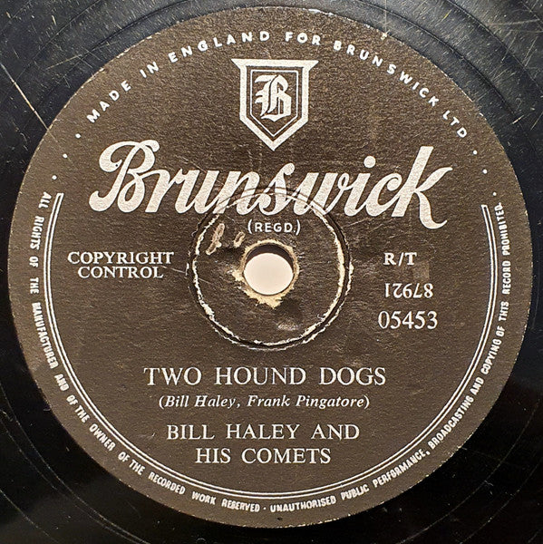 Bill Haley And His Comets : Razzle Dazzle / Two Hound Dogs (Shellac, 10", RP)
