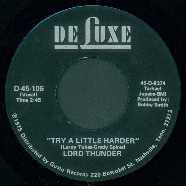 Lord Thunder : Thunder / Try A Little Harder (7", Single, RE)